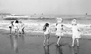 Children playing on beach