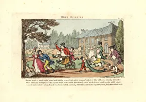 Sightseeing Gallery: Children playing on carts cutting up a newly-rolled