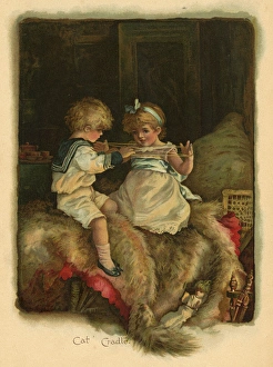 Images Dated 29th December 2015: Two children playing Cats Cradle