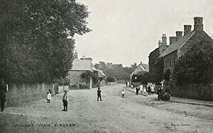 Oxfordshire Gallery: Children playing in Church Road, Kingham