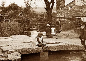Dartmoor Prints: Children playing, Dartmoor