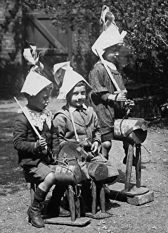 Children playing on dobbins Victorian period
