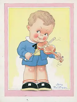 Children playing - domestic settings - humorous card