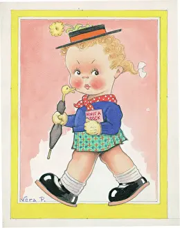 Children playing - domestic settings - humorous card