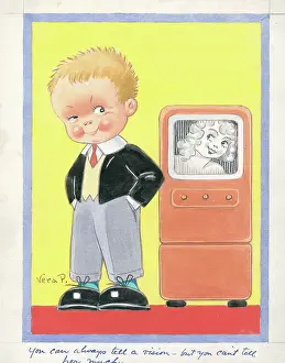 Children playing - domestic settings - humorous card