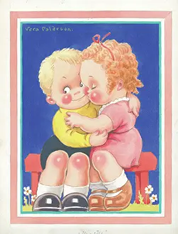 Children playing - domestic settings - humorous card