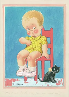 Children playing domestic settings humorous card