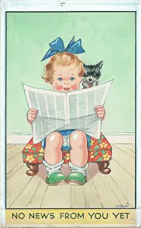 Children playing - domestic settings - humorous card