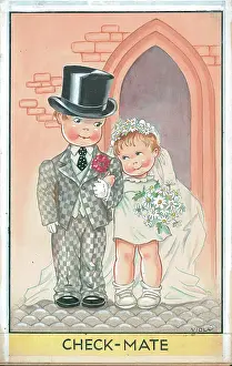 Children playing - domestic settings - humorous card