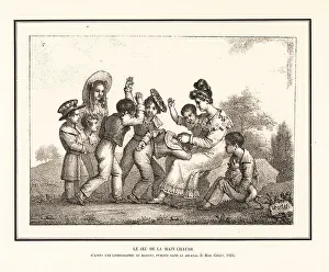Diversion Prints: Children playing the game of Hot Hand, Paris, 1824