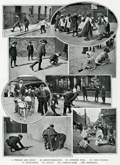 Children playing on London streets 1900s
