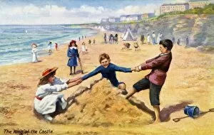 Images Dated 11th October 2011: Children playing on a sandy beach