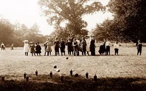 Pins Prints: Children playing skittles nine pins