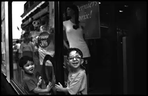 Children and reflections, Paris, France