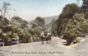 Children ride to school - Australia
