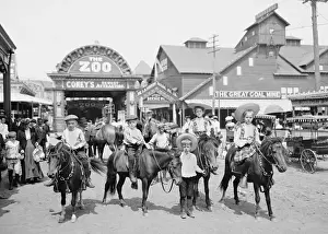 Coney Prints: Children riding ponies at the Coney Island Amusement Park