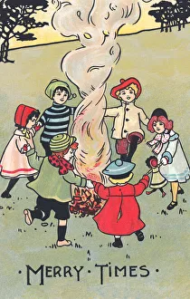 Children Round a Bonfire