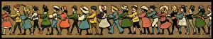 Children in a row