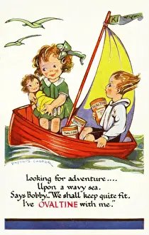 Children on a sailing boat