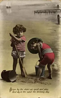 Children in the sand