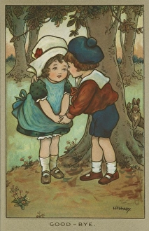 Children Gallery: Children saying goodbye by Florence Hardy