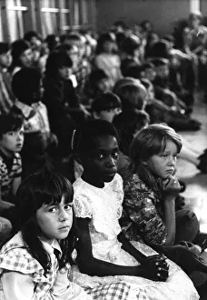 Unhappy Prints: Children in a school hall