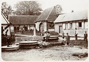Children at a school, Normandy, France