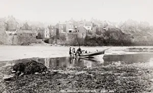 Children on the shore, Robin Hoods Bay, Whitby Yorkshire