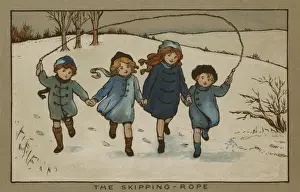 Children skipping together by Ethel Parkinson