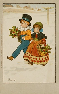 Images Dated 12th April 2008: Children in the Snow by Ethel Parkinson