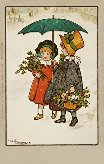 Images Dated 12th April 2008: Children in the snow by Ethel Parkinson