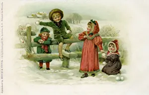 Children snowballing