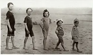 Swimsuits Prints: Children in swimwear 1909