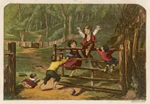 Fin D Prints: Children Swing on Gate
