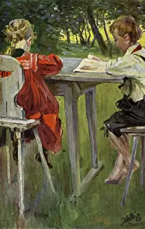 Children at a table