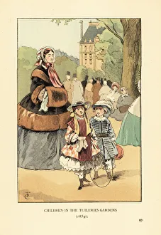 Ambigu Gallery: Children in the Tuileries Gardens, 1859