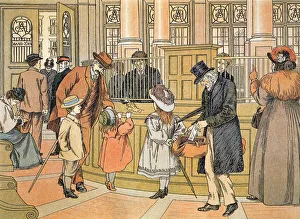 Teller Collection: Children Visit Bank Date: 1900