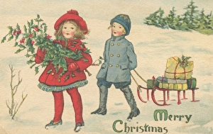 Girl Carries Presents