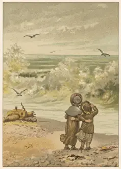 Children Watching Waves
