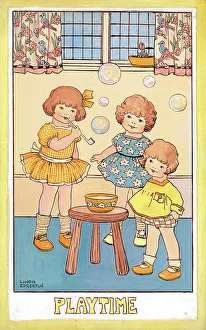 Children in watercolour