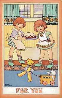 Children in watercolour