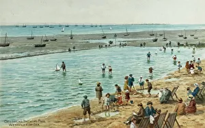 Deckchairs Prints: Children's Bathing Pool, Westcliff-on-Sea, Essex