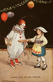 Images Dated 12th April 2008: Childrens Carnival - Clown and Italian Maiden