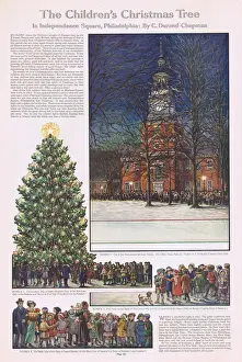 Cut Out Prints: The Childrens Christmas Tree paper cut-out project, 1914 Date: 1914