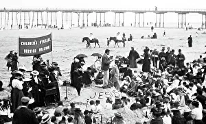 Childrens Church Service on the beach at Saltburn