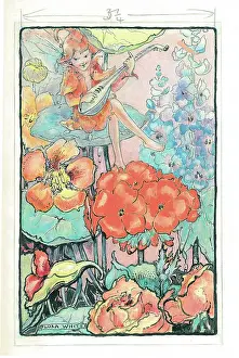 Pixies Prints: Children's design pixies fairies Postcard Watercolour