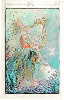 Children's design pixies fairies Postcard Watercolour