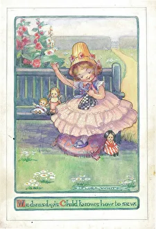 Children's design Wednesday's child Postcard