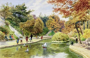 Boscombe Prints: Children's Lake, Boscombe, Dorset
