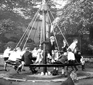 Playground Prints: Children's playground, probably 1940s